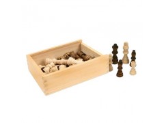 Pionki szachowe 8cm w drewnianym pudełku***
